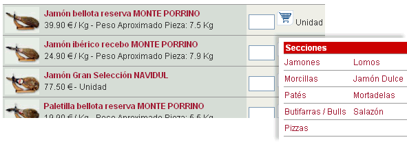 Listado de productos