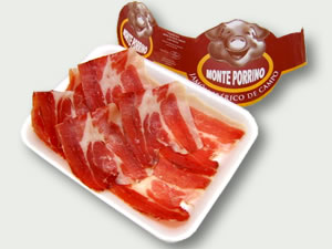 Paleta ibérica de cebo de campo MONTIBER al corte.