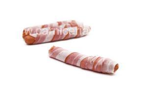 Frankfurt con queso y bacon