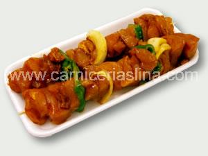 Brochetas pollo